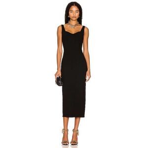 Alex Perry Pagett Stretch-Crepe Midi Dress black US8